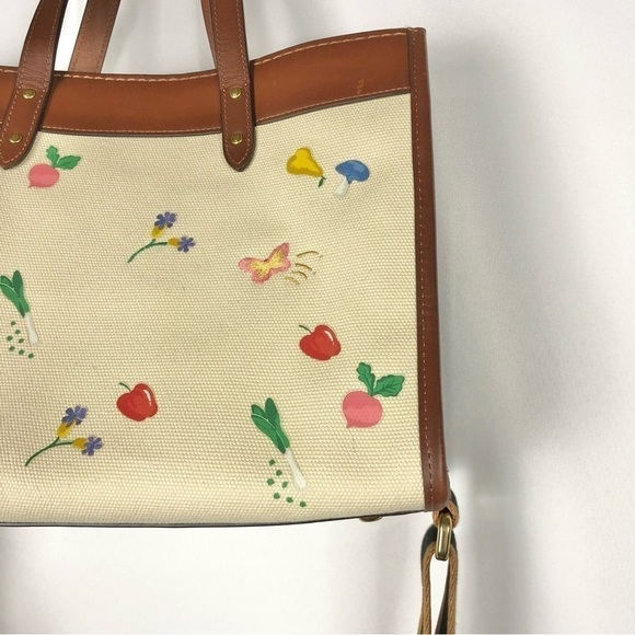 Coach Field Tote 30 Garden Floral Embroidery Shoulder Bag - Picture 7 of 13